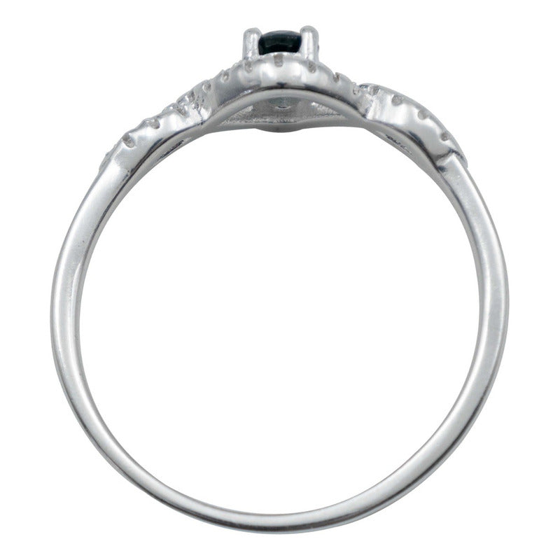 Anillo Promesa Compromiso Plata Fina 925 Zafiro Certificado