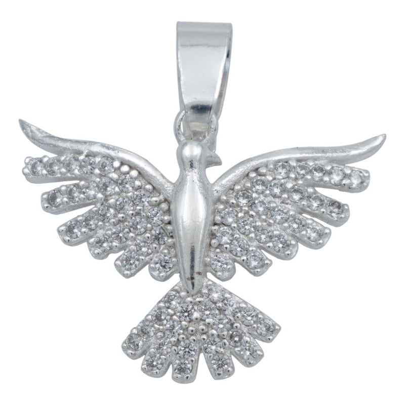 Dije Colibri Zirconias Amor Regalo Mujer Cadena Plata 925