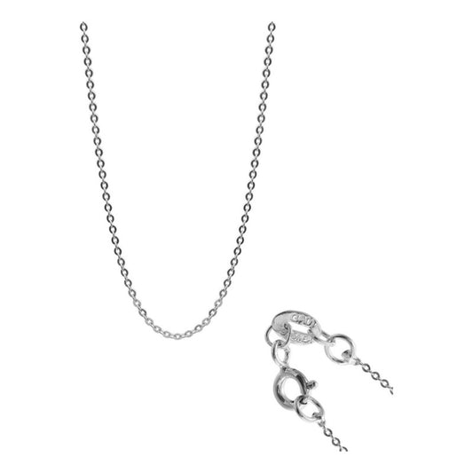 Cadena Básica Ancla Delgada Mujera Plata 925 45cm X 1.5mm Plateado