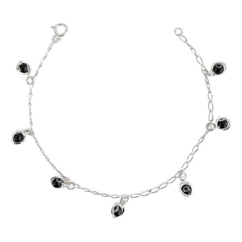 Pulsera Ojo Turco Suerte Colores Regalo Mujer Plata Ley 925