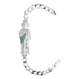 Pulsera Cuabana San Judas Tadeo Esclava Plata Ley 925