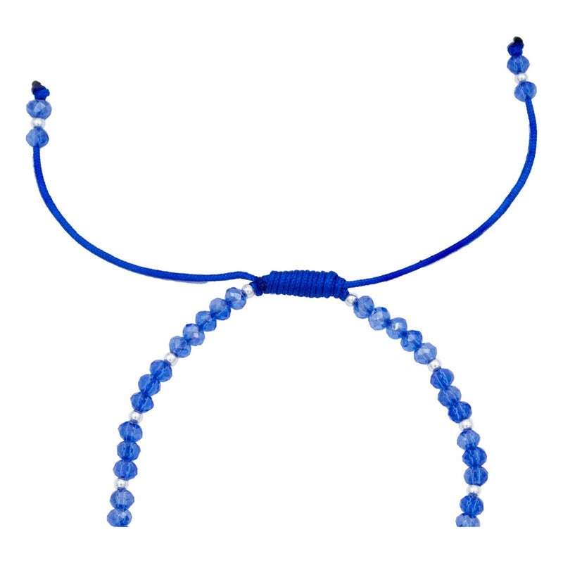 Pulsera Ajustable Nudo Bruja 7 Chakaras Ojo Turco Plata 925