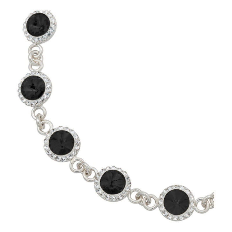 Pulsera Zirconias Piedras Mujer Dama Amor Regalo Plata 925