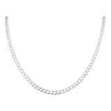 Cadena Cubana Diamantada Barbada Hombre Plata925 60cm X 5mm