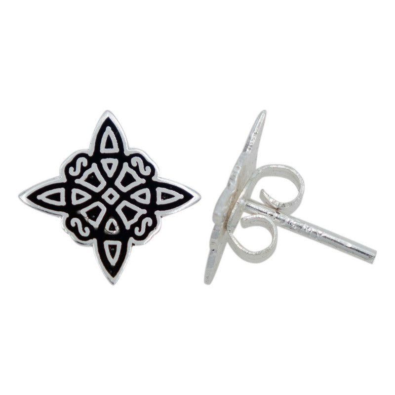 Juego Nudo De Bruja Laser Dije Aretes Cadena Plata 925