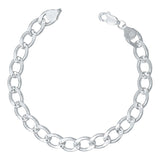 Pulsera Gruesa Cubana Diamantada Hombre Regalo Plata 925 8mm