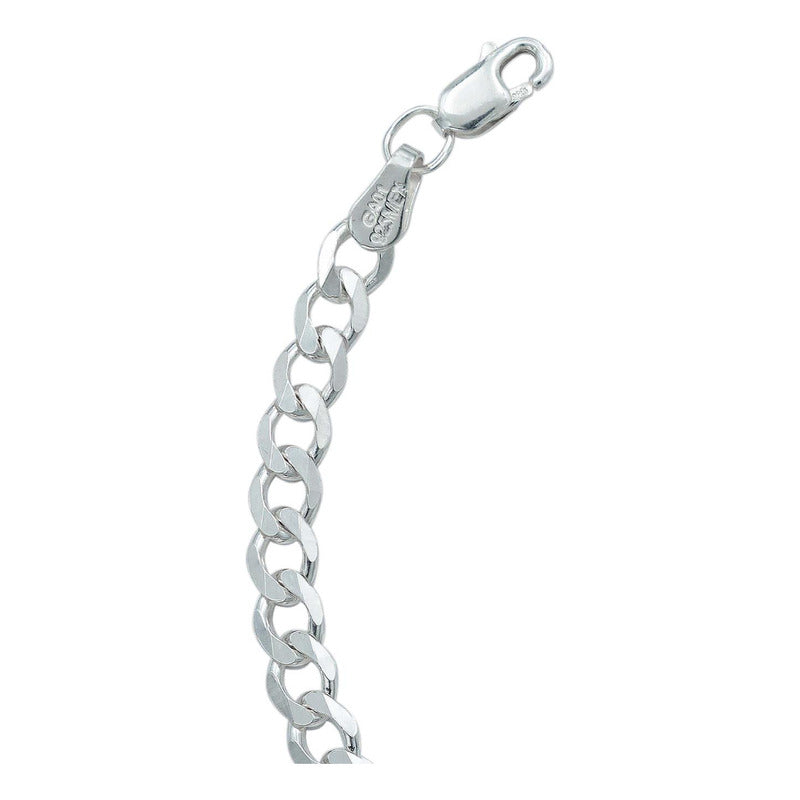 Pulsera Hombre Dama Cubana Abierta Barbada Plata Ley 925 5mm