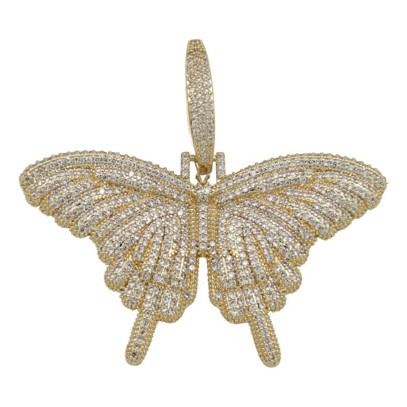Dije Hombre Mariposa Hiphop + Cadena Regalo Chapa Oro 14k