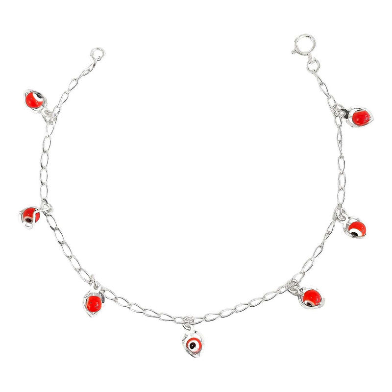 Pulsera Ojo Turco Suerte Colores Regalo Mujer Plata Ley 925