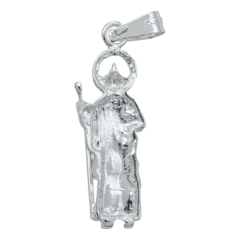 Dije San Judas Tadeo Mediano Liso Plata Solida Ley 925