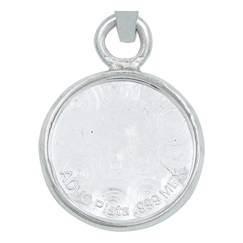 Dije Medalla San Miguel Arcangel Chica En Plata Pura Ley 999 Plateado