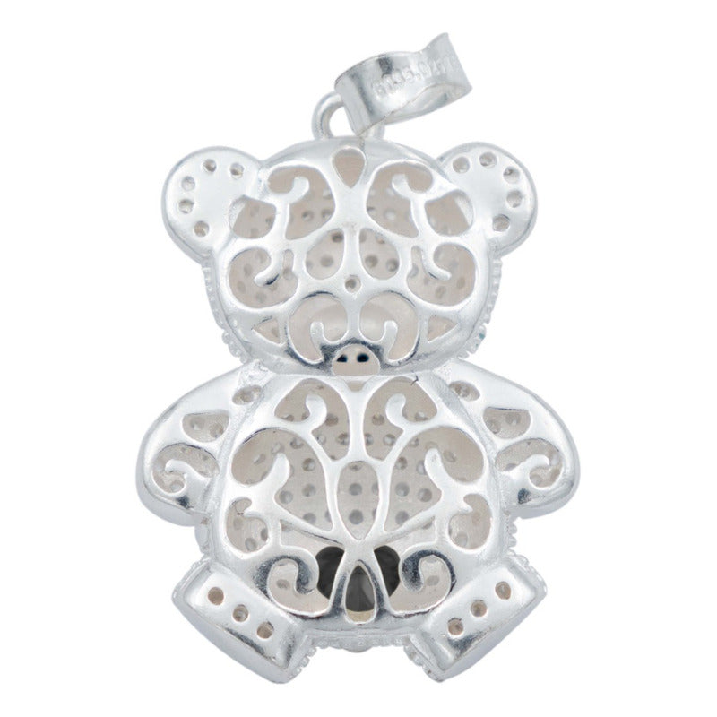 Dije Osito Corazón Zirconias Amor Regalo Plata 925