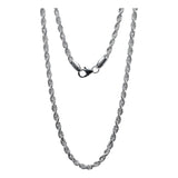 Cadena Torsal Regalo Amor Plata Italiana 925 50 Cm X 3.2 Mm