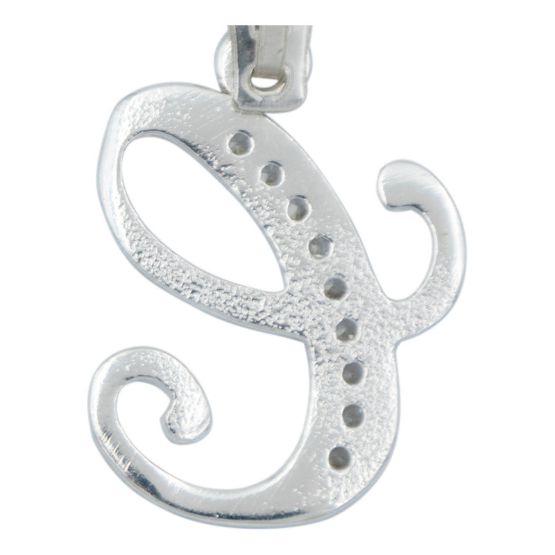 Dije Iniciales Abecedario Zirconias Plata Solida Ley 925
