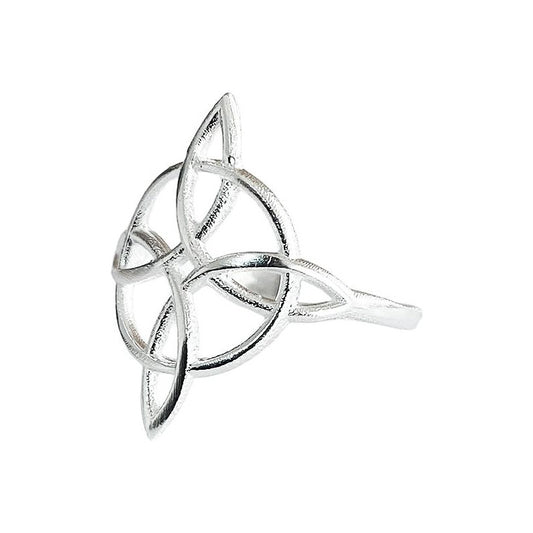 Anillo Nudo De Bruja Celta Redondo En Plata Solida Ley S925