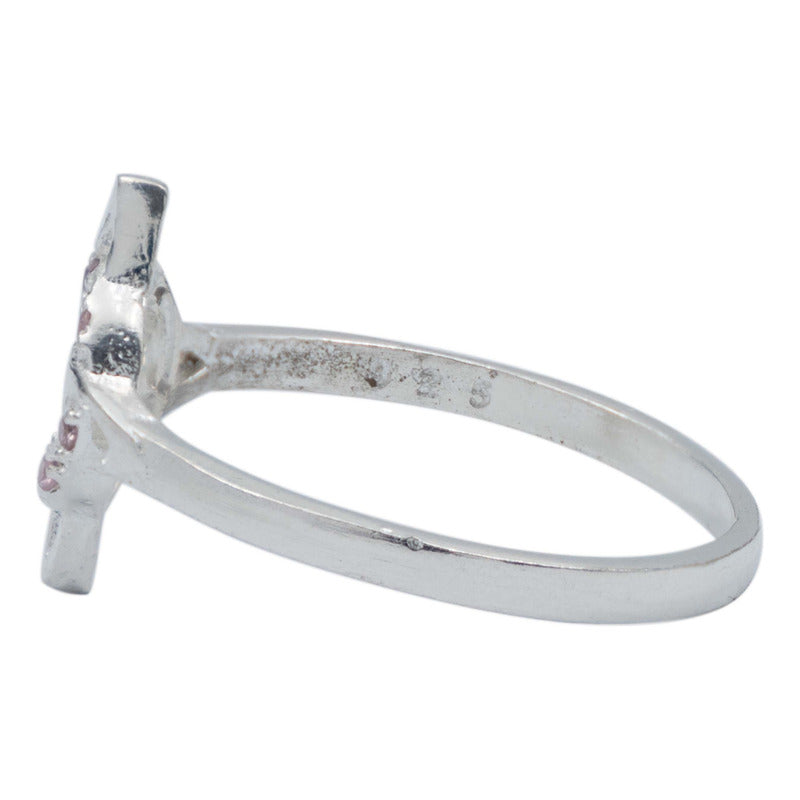 Anillo Chico Nudo De Bruja Zirconias Mujer Regalo Plata 925