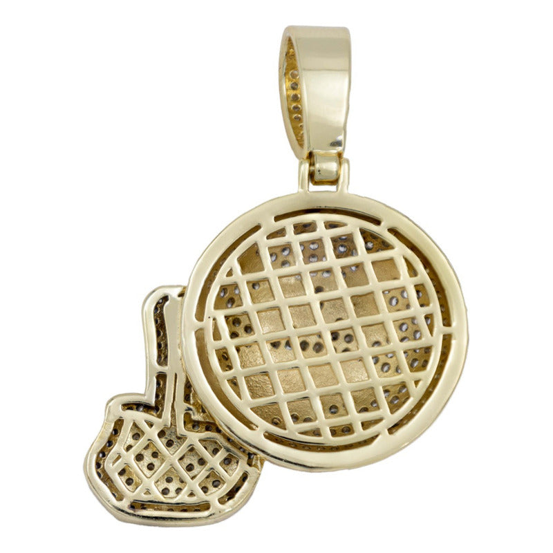 Dije Hombre Emoji Hiphop Piedra + Cadena Regalo Chapa Oro14k