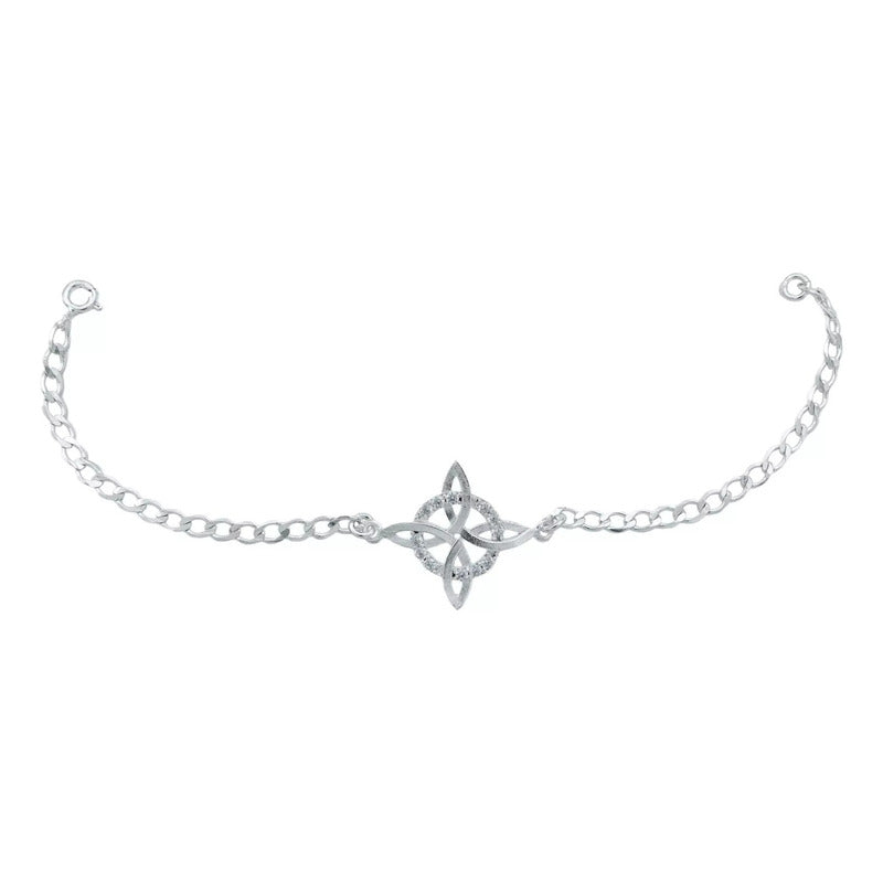 Pulsera Ajustable Nudo De Bruja Varios Colores En Plata 925