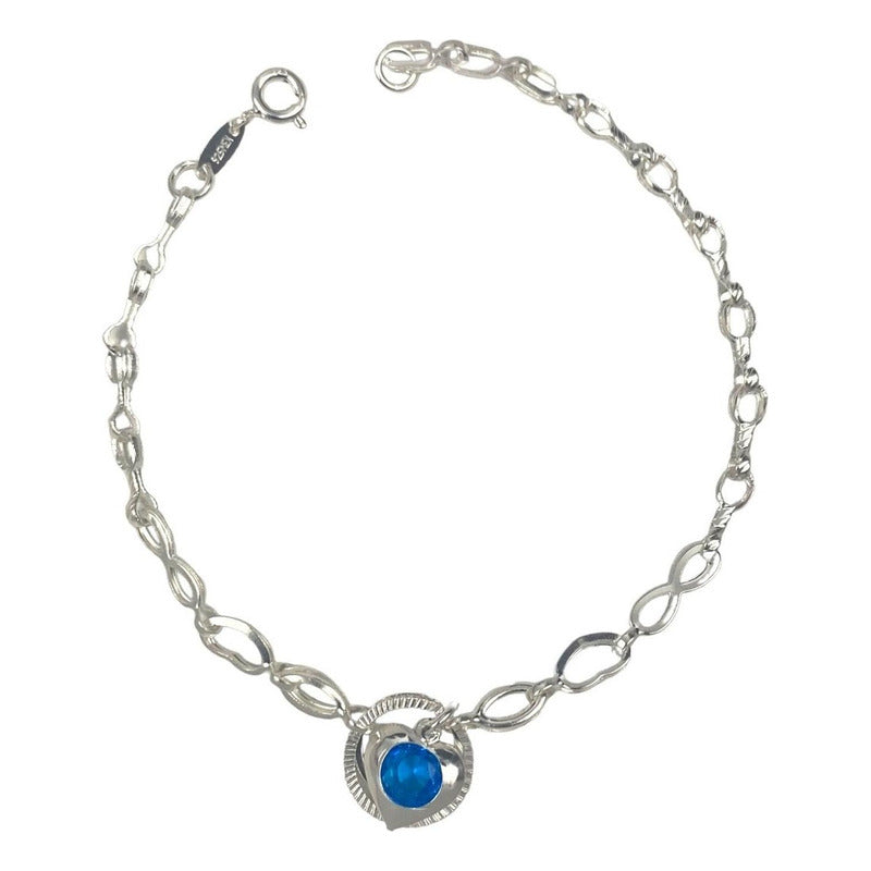 Pulsera Ajustable Corazon Amor Infinito Regalo Amistad Plata