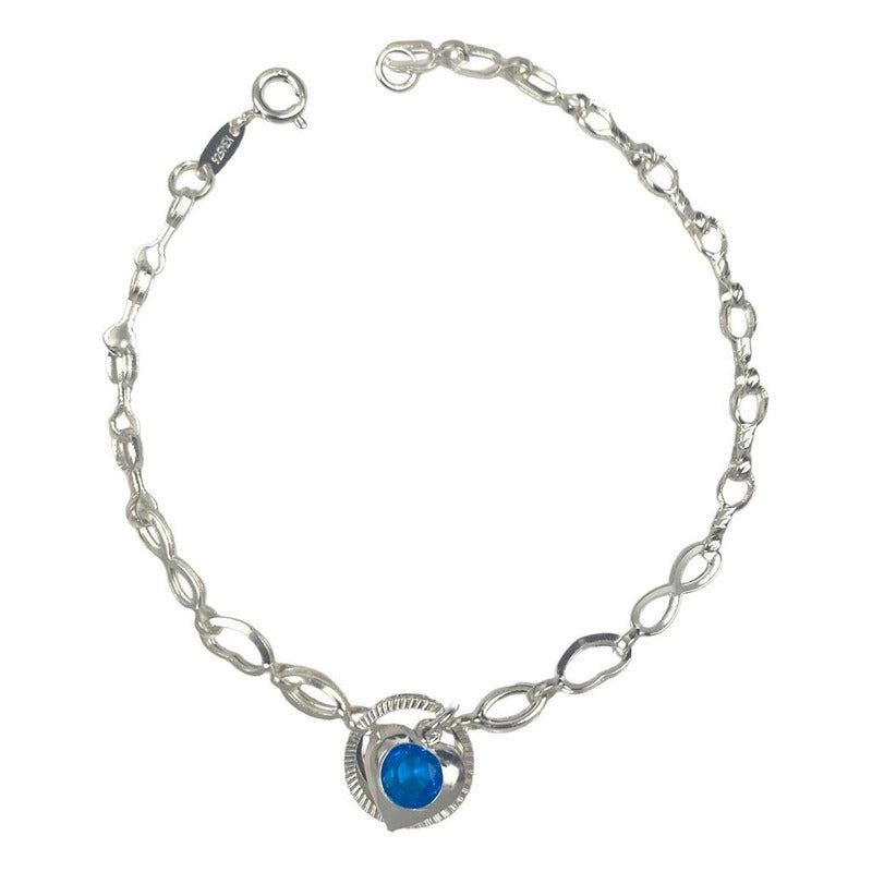 Pulsera Ajustable Corazon Amor Infinito Regalo Amistad Plata