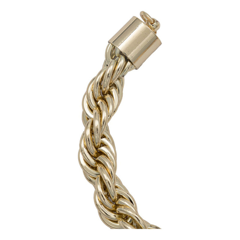 Pulsera Torsal Hombre Chapa De Oro 14k Calidad Premium 10 Mm