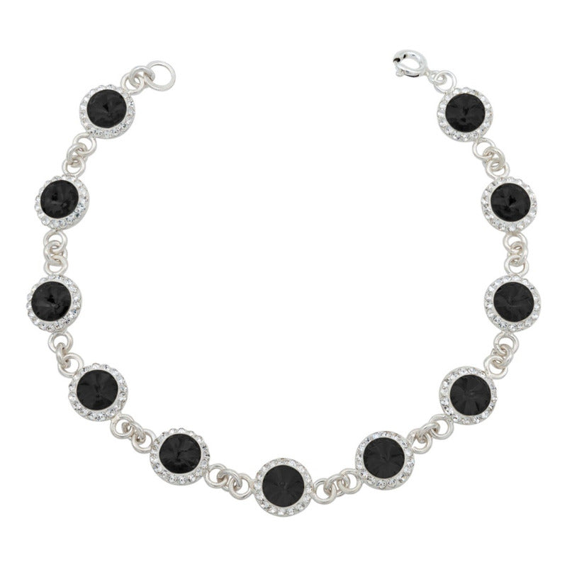 Pulsera Zirconias Piedras Mujer Dama Amor Regalo Plata 925