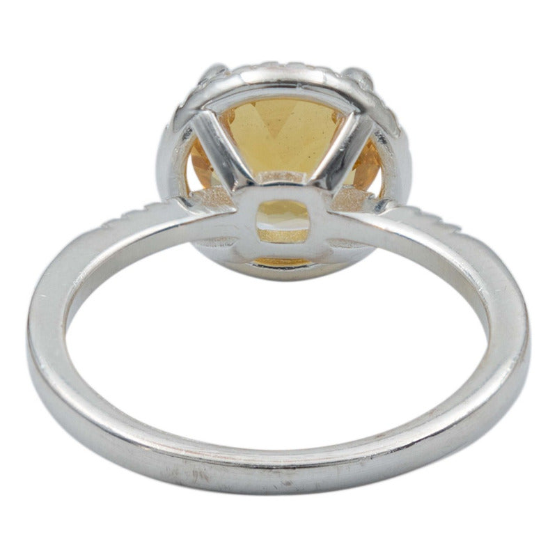 Anillo Mujer Promesa Amor Plata Berilo Certificado 2.14ct