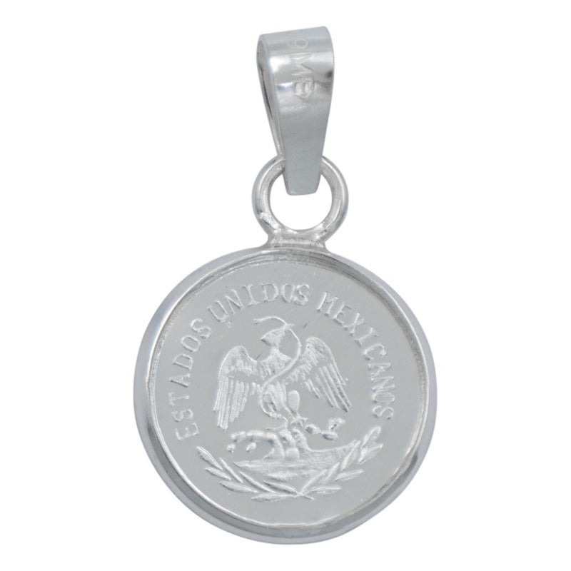 Dije Medalla Centenario Angel Chica Plata Pura Ley 999