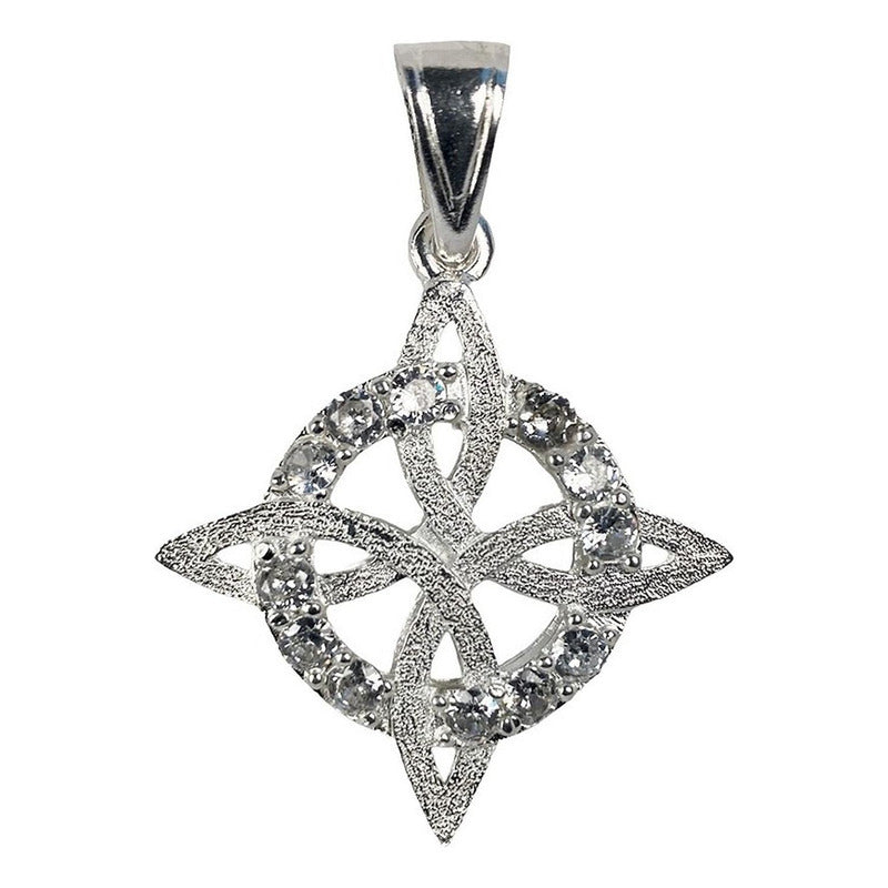 Dije Gigante Nudo De Bruja Con Zirconias En Plata Solida 925