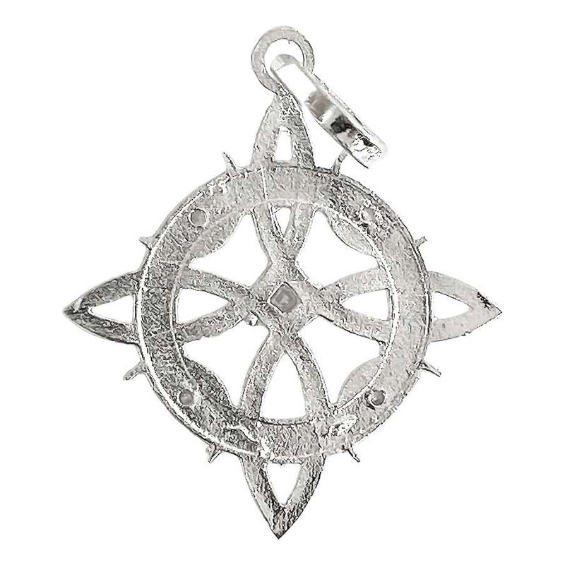 Dije Nudo De Bruja Celta Fases Lunares Zirconias Plata 925