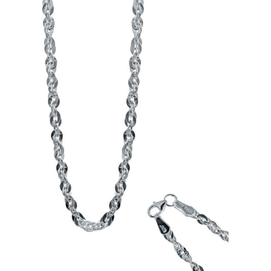 Cadena Torsal Marinera Mujer Plata Italy 925 45 Cm X 3 Mm Plateado