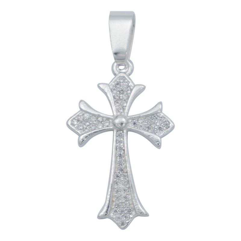 Dije Cruz Chica Zirconias Hombre Mujer Regalo Plata 925