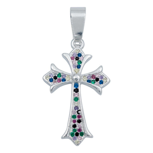 Dije Cruz Chica Zirconias Hombre Mujer Regalo Plata 925