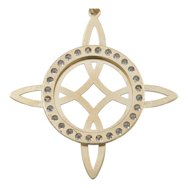 Dije Nudo De Bruja Enorme Plano Zirconias Unisex Oro 10k