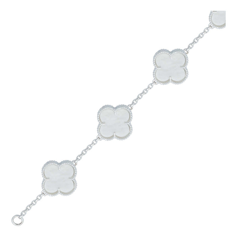 Pulsera Trebol Esmaltado Regalo Hombre Mujer Plata 925