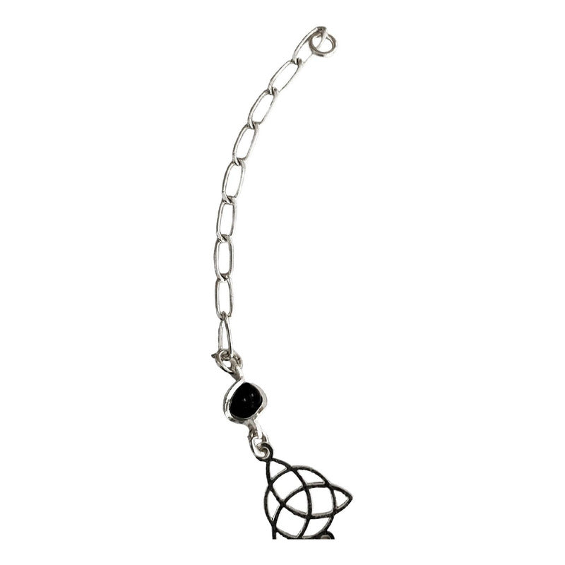 Pulsera Ajustable Triqueta Grande Ojo Turco Plata Ley 925