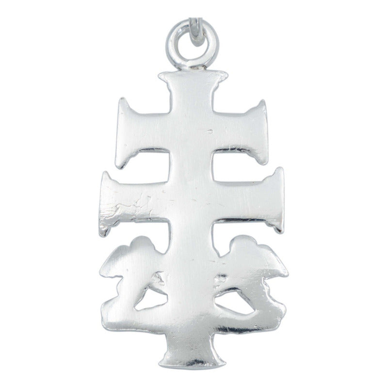 Dije Cruz Caravaca Mediano Angeles Regalo Hombre Plata 925 Plateado