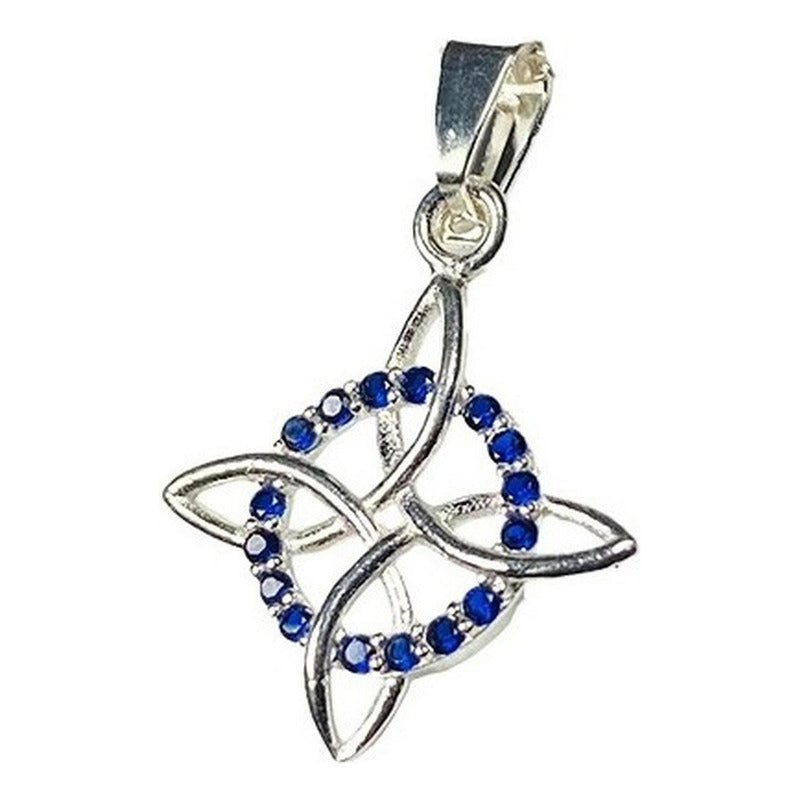 Dije Nudo De Bruja Celta Con Zirconias En Plata Ley 925
