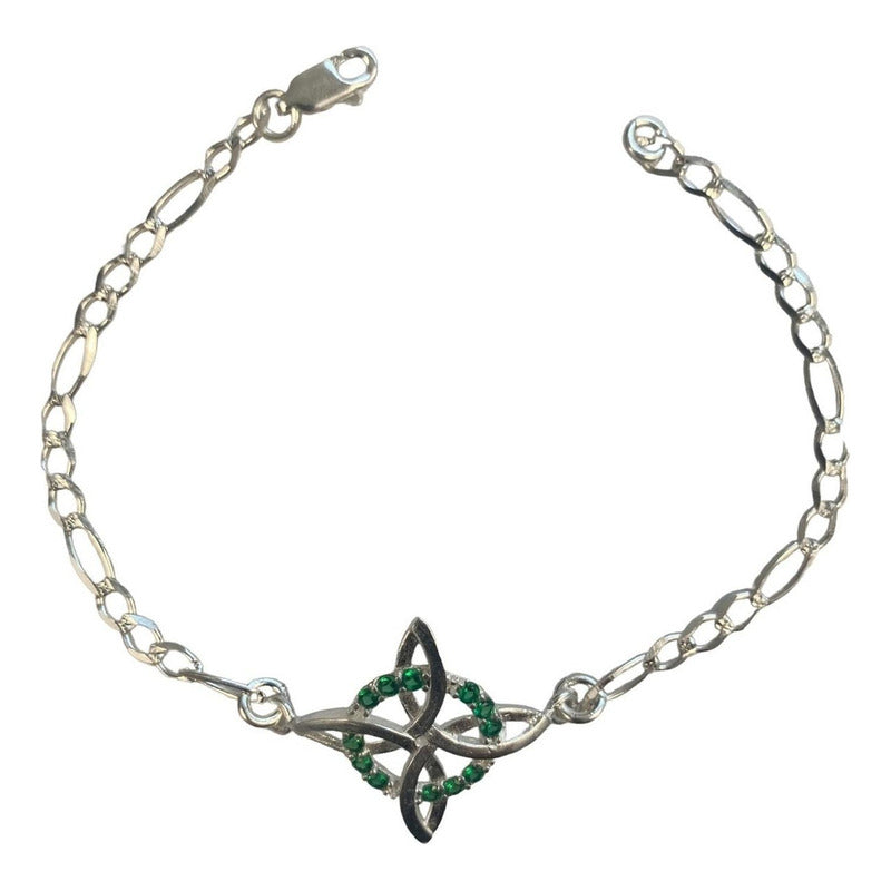 Pulsera Ajustable Nudo De Bruja Varios Colores En Plata 925