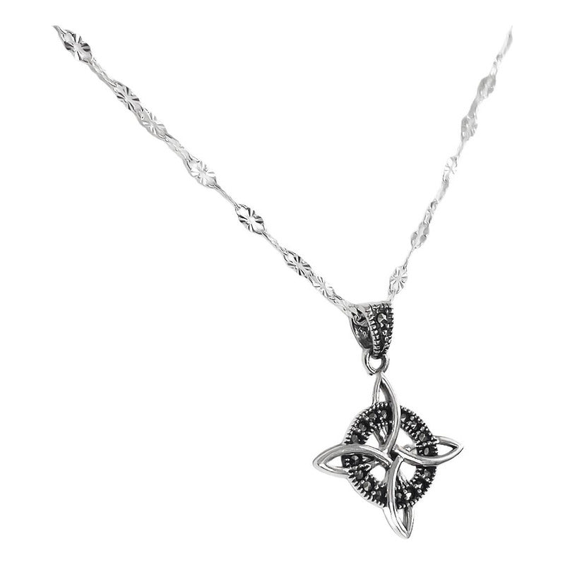 Collar Granito Nudo De Bruja Celta Hecho En Tailandia Ley925