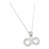 Collar Infinito Mujer Zirconias Amor Regalo Plata 925