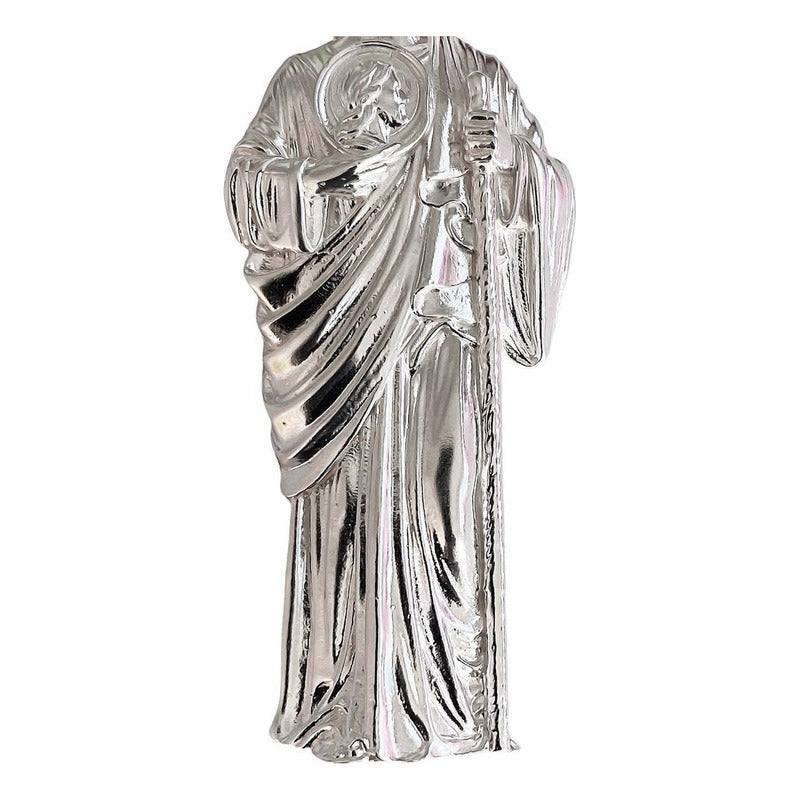 Enorme Dije De San Judas 10 Cm Liso De Plata Ley 925 Plateado
