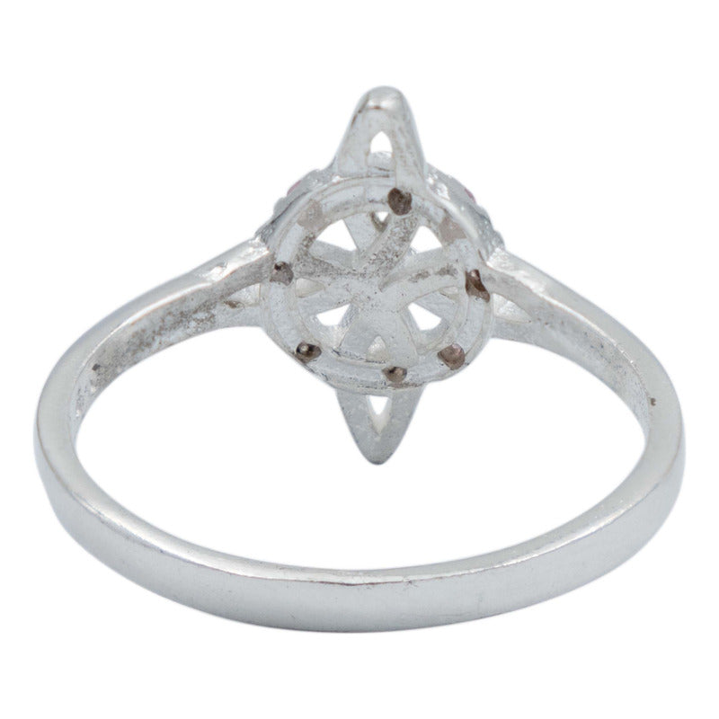 Anillo Chico Nudo De Bruja Zirconias Mujer Regalo Plata 925