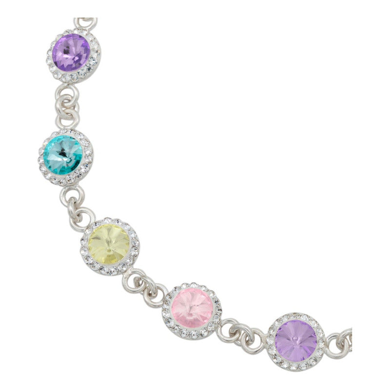 Pulsera Zirconias Piedras Mujer Dama Amor Regalo Plata 925