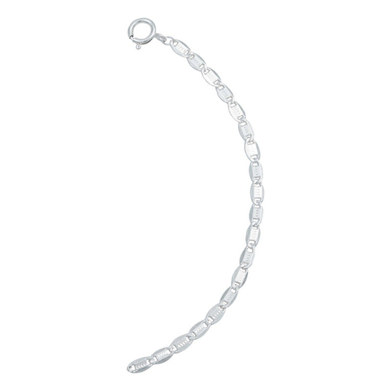 Pulsera Marinera Diamantada Regalo Mujer Plata 925 2.5 Mm