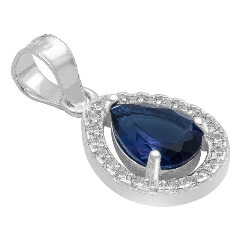 Dije Gota Zirconias Amor Mujer Regalo Joyería Moda Plata 925
