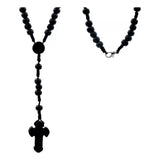 Rosario Misterios Madera San Benito Cristo Virgen Grabados San Judas Negro