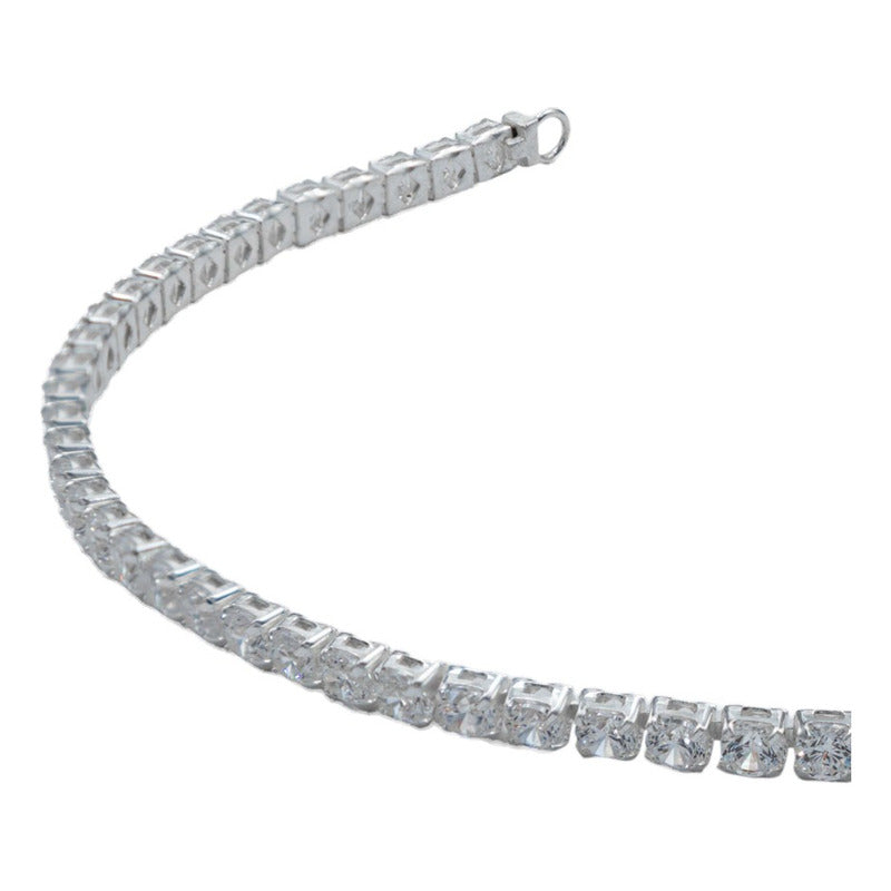 Pulsera De Tenis Zirconias Regalo Mujer Plata 925 3 Mm
