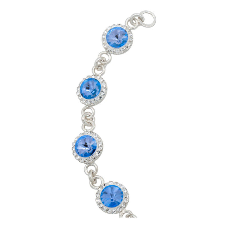 Pulsera Zirconias Piedras Mujer Dama Amor Regalo Plata 925