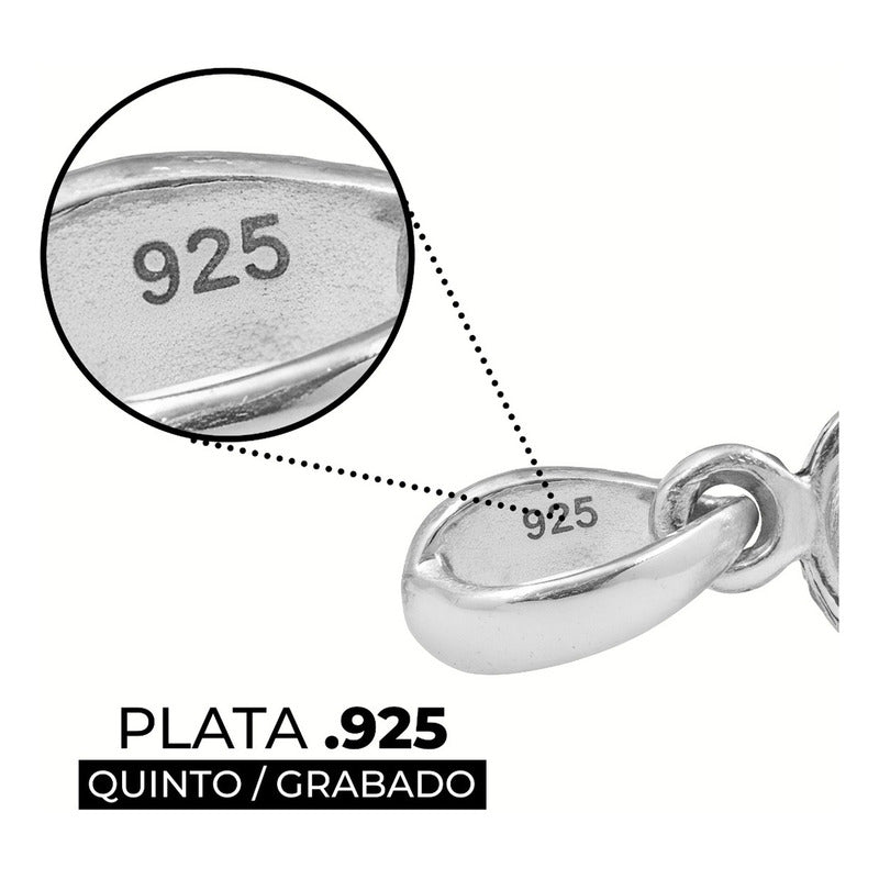 Dije Cruz Grande Rodizada De Plata Ley .925 Zirconias 5.2 Cm - Azul